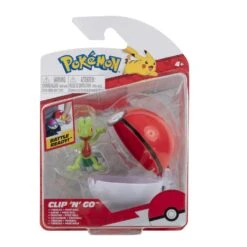 Jazwares PKW0156 Pokemon Figur + Pokeball Clip'n'Go - Geckarbor