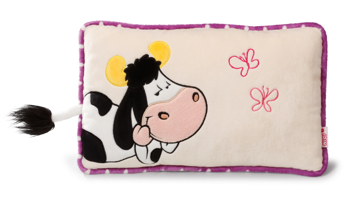 Nici 36835 Kissen Kuh Selection Bestickt Rechteckig 43x25cm Plüsch