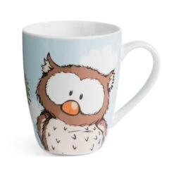 Nici 48938 Tasse Eule Oscar Porzellan Ca 310ml Mit Banderole 10x8cm Kaffeetasse -Spielzeugladen 48938 03 ZA weiss 2025x2048