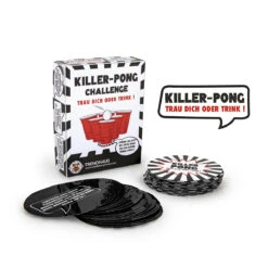 Trendhaus 955968 PARTY Lustiges Trinkspiel "Killer-Pong Challenge" 100-teilig