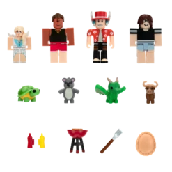 JAZWARES Roblox Mix & Match 4 Figuren Mit Viel Zubehör - Adopt Me: Backyard BBQ ROG0190 -Spielzeugladen Adopt me Backyard BBQ ROG0190 NS Composite OP kk