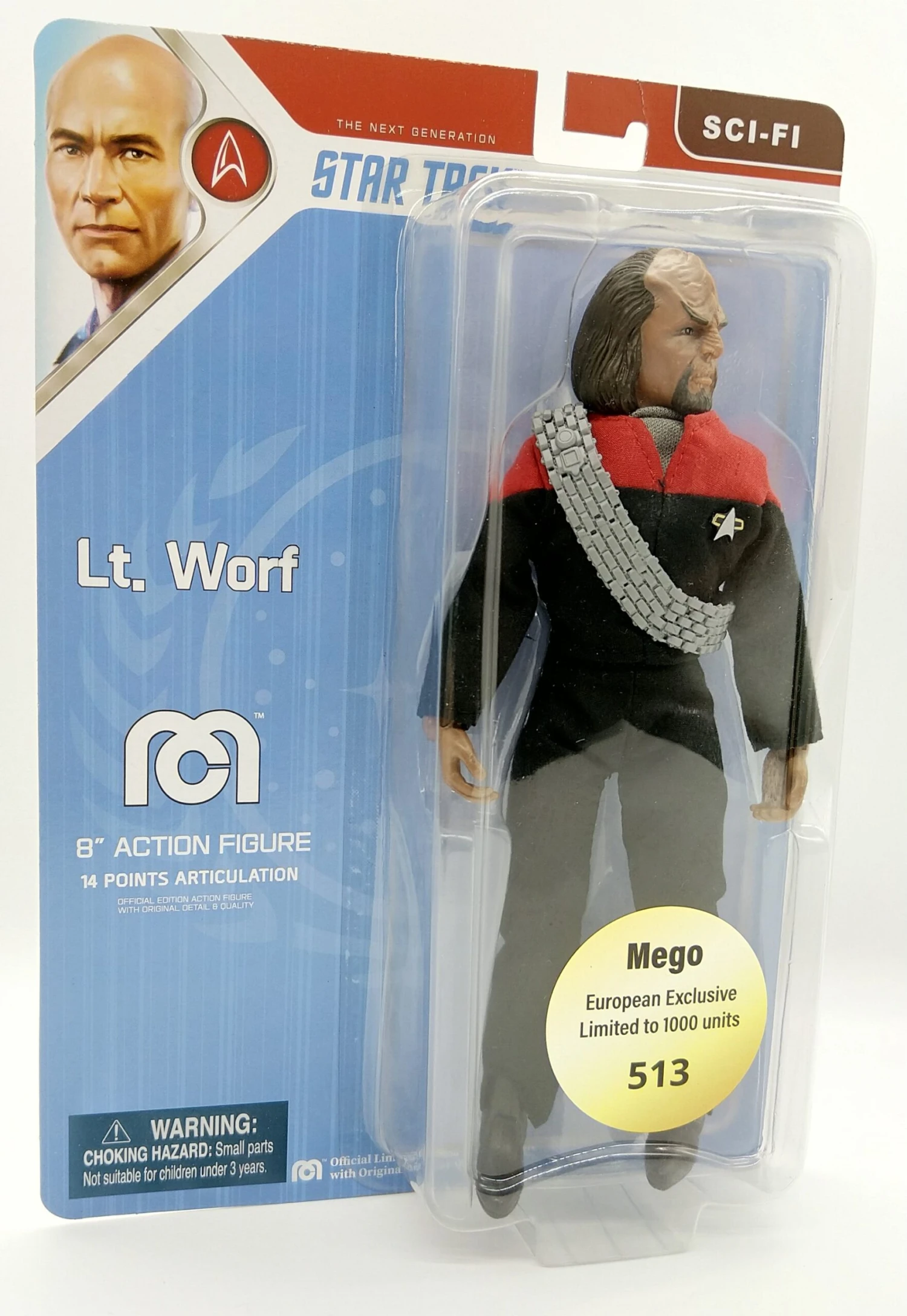 MEGO Star Trek Next Generation Lt. Worf Bewegliche Actionfigur 20cm Limitiert 1 MEGO Star Trek Next Generation Lt. Worf Bewegliche Actionfigur 20cm Limitiert
