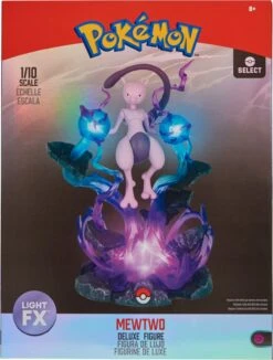 Jazwares PKW0082 Pokémon Select Light FX Collector Deluxe Statue - Mewtwo -Spielzeugladen Pokemon PKW0082 Deluxe Collector Figure Mewtwo PKG 1 kk
