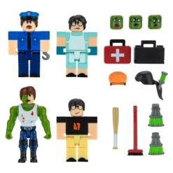 JAZWARES Roblox Mix & Match 4 Figuren Mit Zubehör - Field Trip Z: Principal Boss ROB0494 -Spielzeugladen Roblox Field Trip Z Principal Boss Group 01 ROB0494 NS OP 1 kk