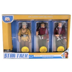 MEGO Star Trek Khan, Kirk, Spock Figuren 3er-Set Exklusiv Pack 20cm Actionfigur