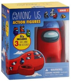 Among Us Action Figur Im Display Inkl. 3 Gegenstände Serie 2 - Rot