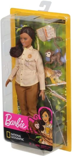 MATTEL Barbie National Geographic Puppe Wildtierschützerin Mit Äffchen GDM48 -Spielzeugladen barbie national geographic puppe umweltschutzerin 2