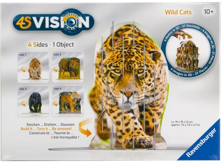 Ravensburger Wild Cats 3D SteckPuzzle 4S Vision Panther Löwe Tiger Gepard 1 Ravensburger Wild Cats 3D SteckPuzzle 4S Vision Panther Löwe Tiger Gepard